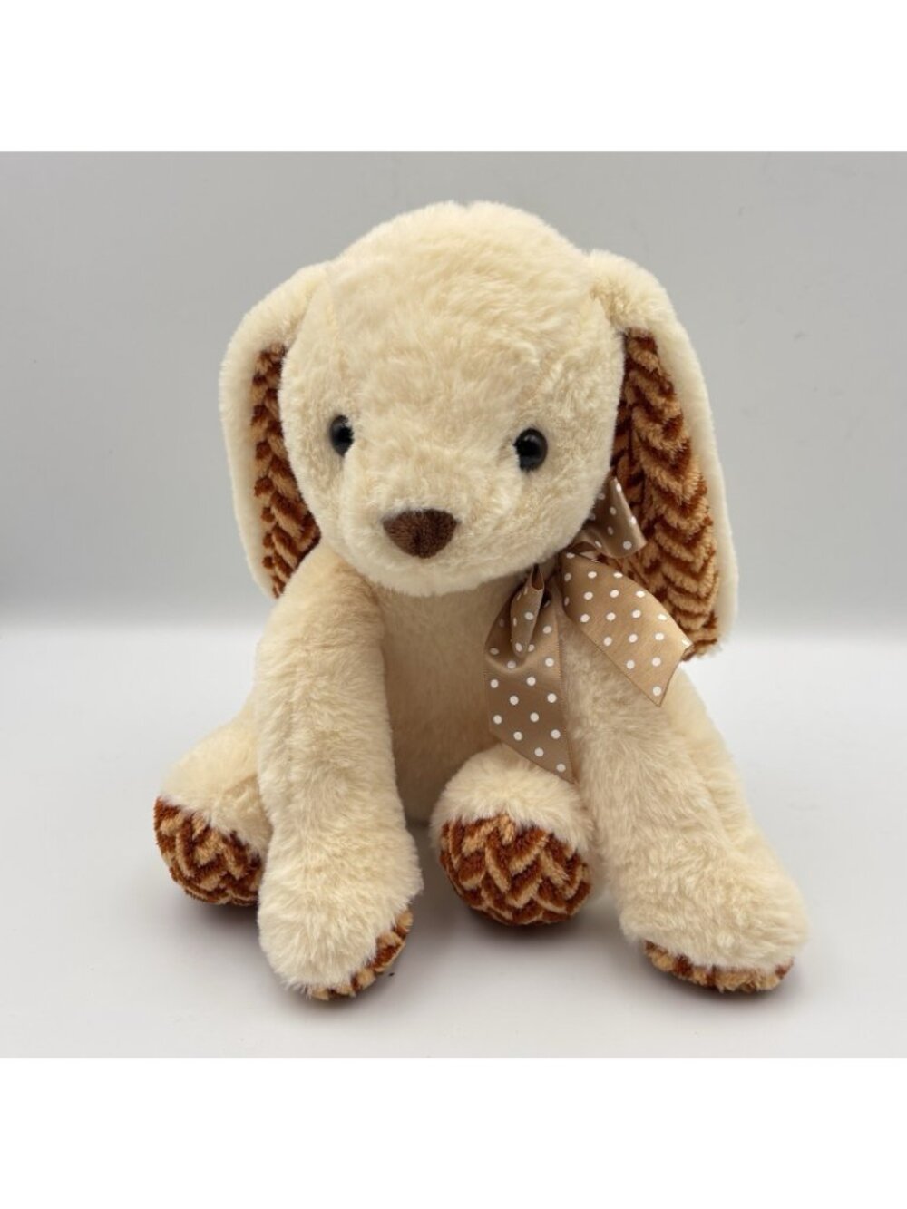 Hug & Luv Cream Tan Easter Bunny Rabbit Lop Ear Sitting Stuffed Animal Plush 9" - Picture 3 of 13